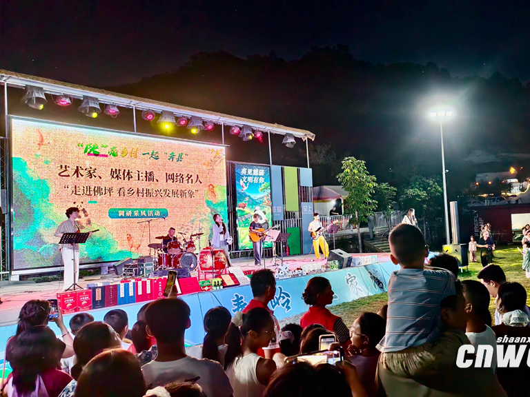 文化惠民到佛坪 山村夜晚“嗨”起来