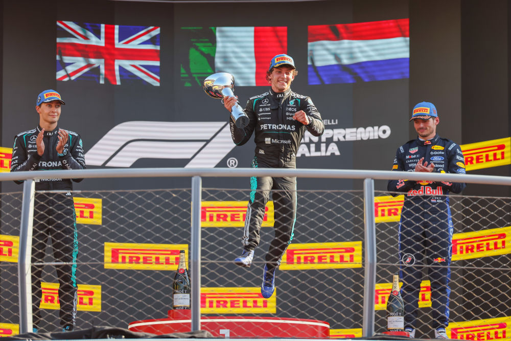F1意大利大奖赛：队尾发车的安东内利强势夺冠