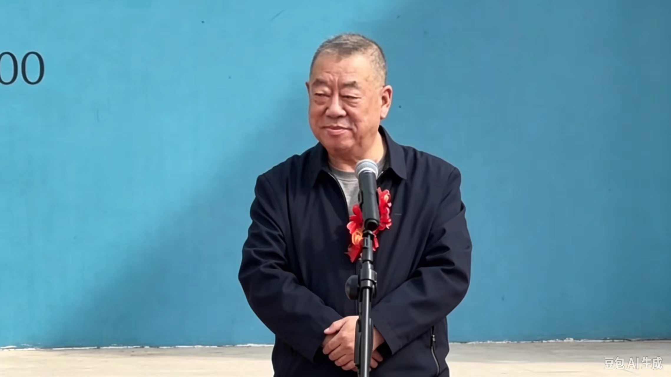 秦天行先生宣布展览开幕